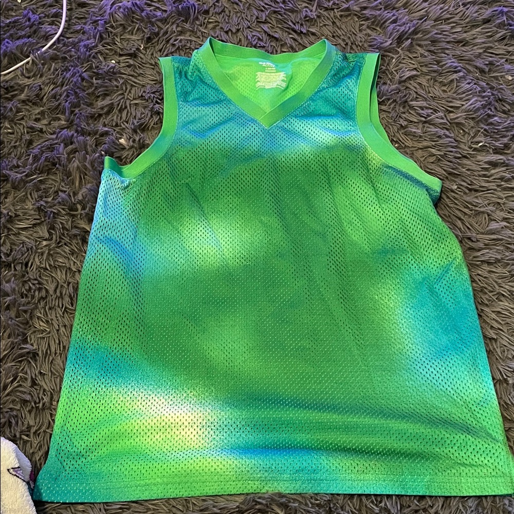 Old Navy Vibrant Green and Blue Kids Jersey